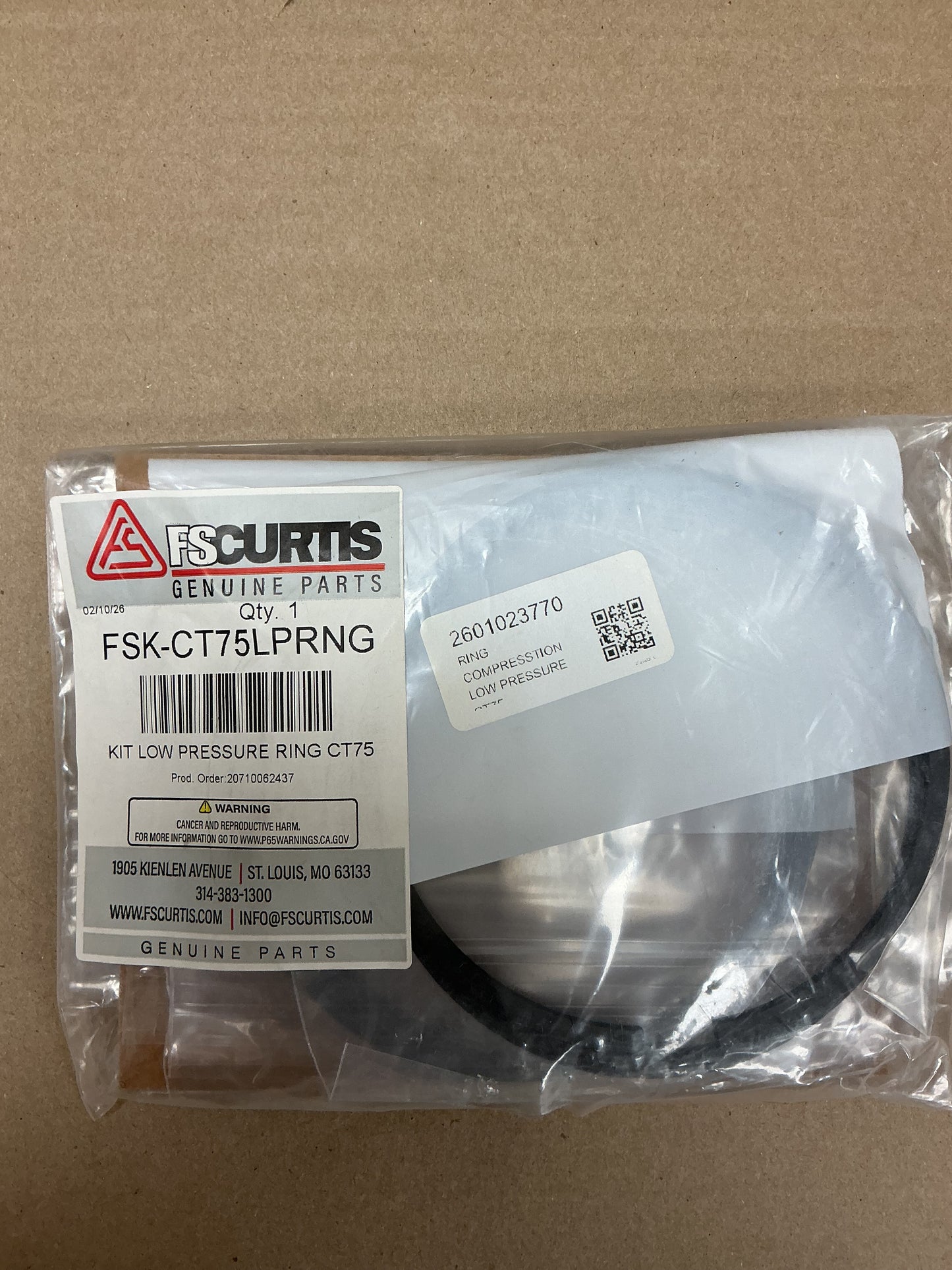 FSK-CT75LPRNG Kit low pressure ring